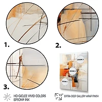 Orange and Grey Lines – Modern Expressionist Composition