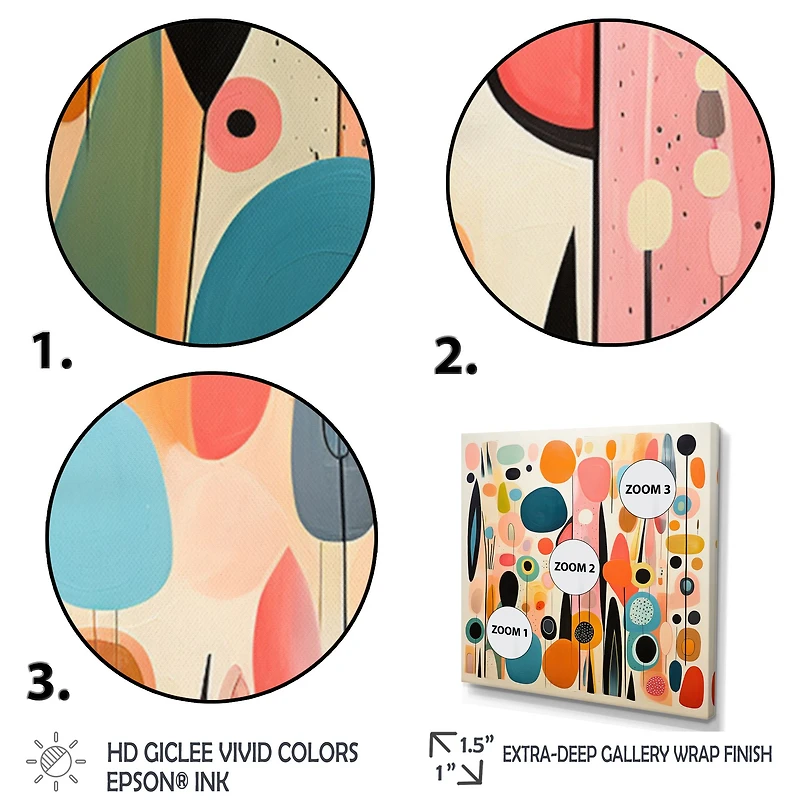 Design rétro moderne ludique rose « Playful Pink Mid-Century Patterns »