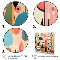 Design rétro moderne ludique rose « Playful Pink Mid-Century Patterns »