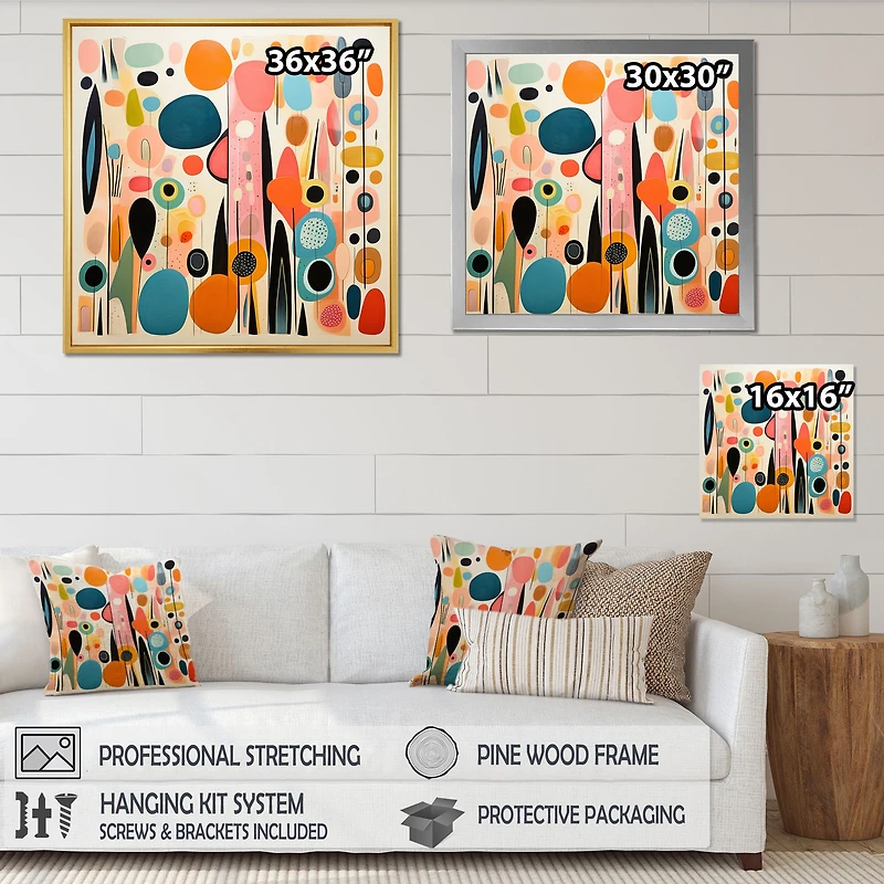 Design rétro moderne ludique rose « Playful Pink Mid-Century Patterns »