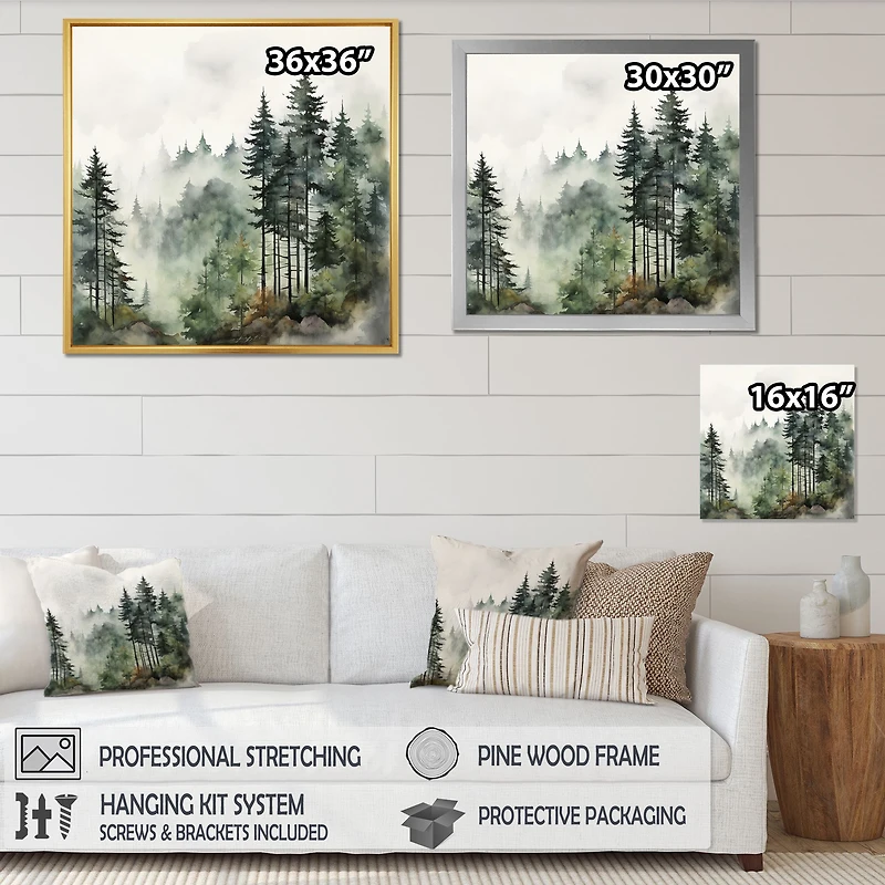 Paysage forestier paisible « Misty Morning Pines »