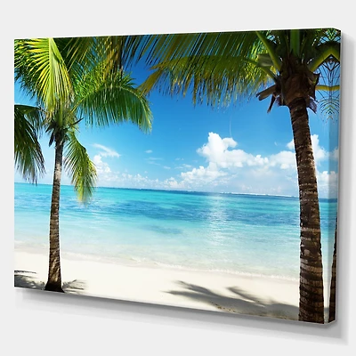 Palm Trees and Sea  Canvas Wall Art
