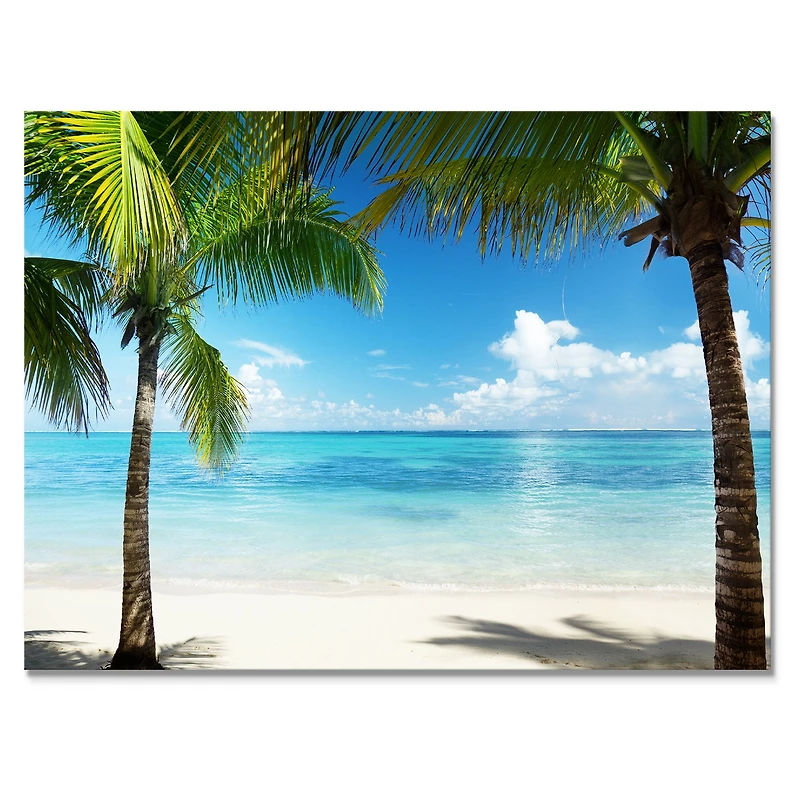 Palm Trees and Sea  Canvas Wall Art