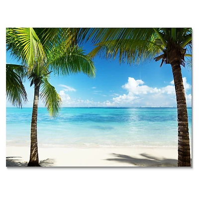 Palm Trees and Sea Canvas Wall Art