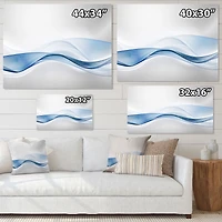 3D Wave of Water Splash  Digital Art Canvas Print