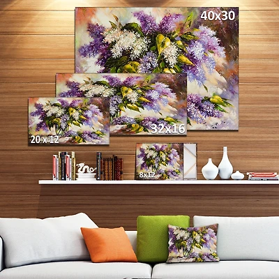 Lilac Bouquet a Vase Wall Art