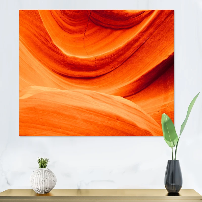 Antelope Canyon Orange Wall Canvas Print