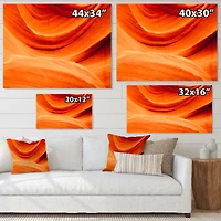 Antelope Canyon Orange Wall Canvas Print