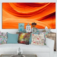 Antelope Canyon Orange Wall Canvas Print