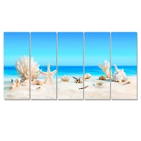 Seashells on Tropical  Canvas Wall Art