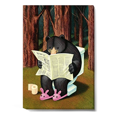 Bear the Woods  Digital Art Canvas Print