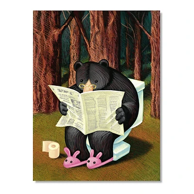 Bear the Woods  Digital Art Canvas Print