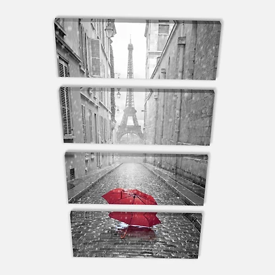 Eiffel View from Paris Street  Canvas Art Print