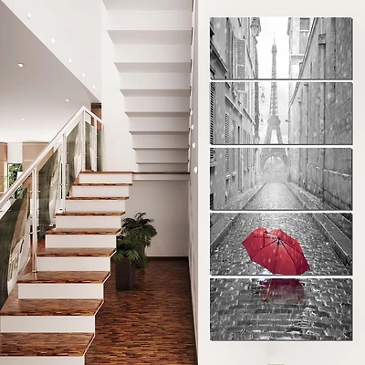 Eiffel View from Paris Street  Canvas Art Print