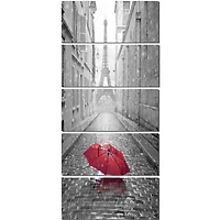 Eiffel View from Paris Street  Canvas Art Print