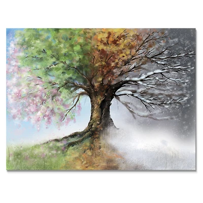 Tree with Four Seasons  Canvas Art Print