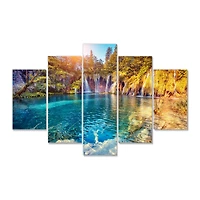 Turquoise Water and Sunny Beams Canvas Print