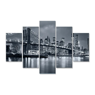 Panorama New York City at Night Canvas Print