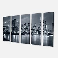 Panorama New York City at Night Canvas Print