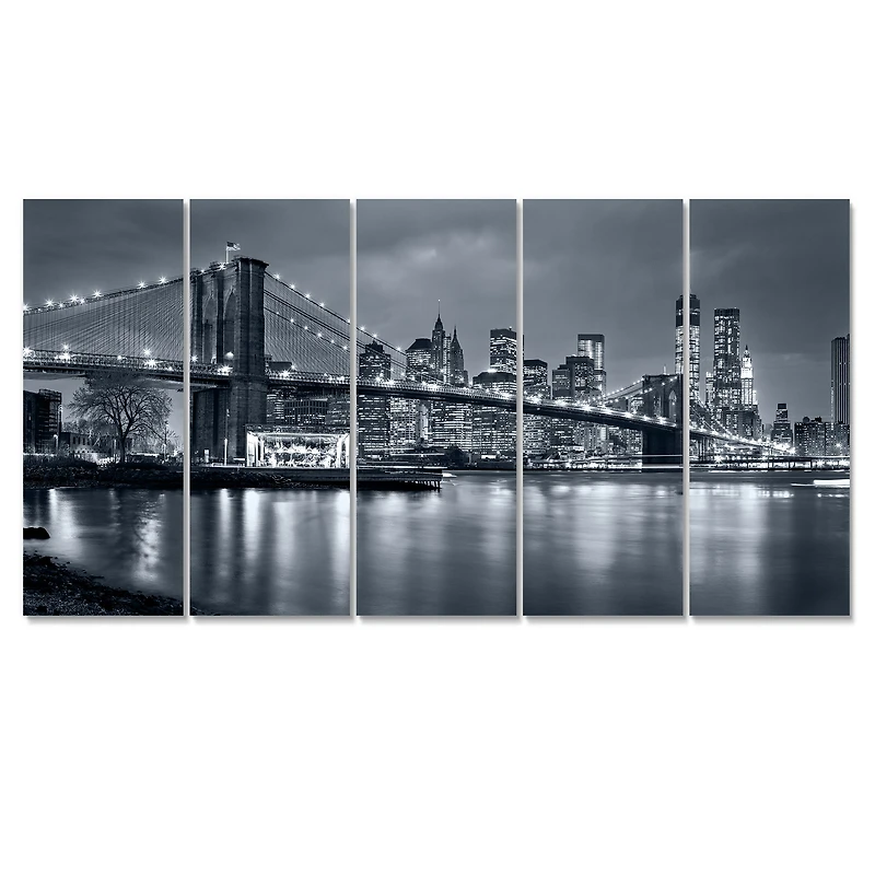 Panorama New York City at Night Canvas Print