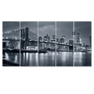 Panorama New York City at Night Canvas Print