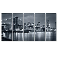 Panorama New York City at Night Canvas Print