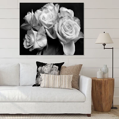 Toile imprimée « Bunch of Roses Black and White
