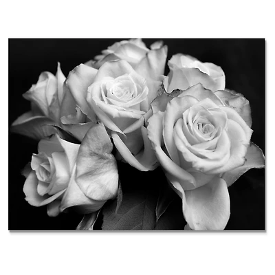 Toile imprimée « Bunch of Roses Black and White