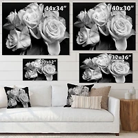 Toile imprimée « Bunch of Roses Black and White
