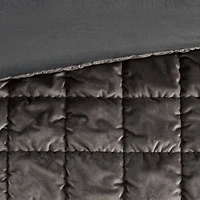 Puffy Velvet Comforter Set