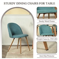 Maison Classique Set of Modern Aqua Upholstered Dining Chairs