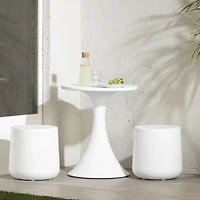 Dalya Table and Stools Bistro Set White by South Shore Furniture