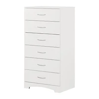 Step One 6-Drawer Chest - White