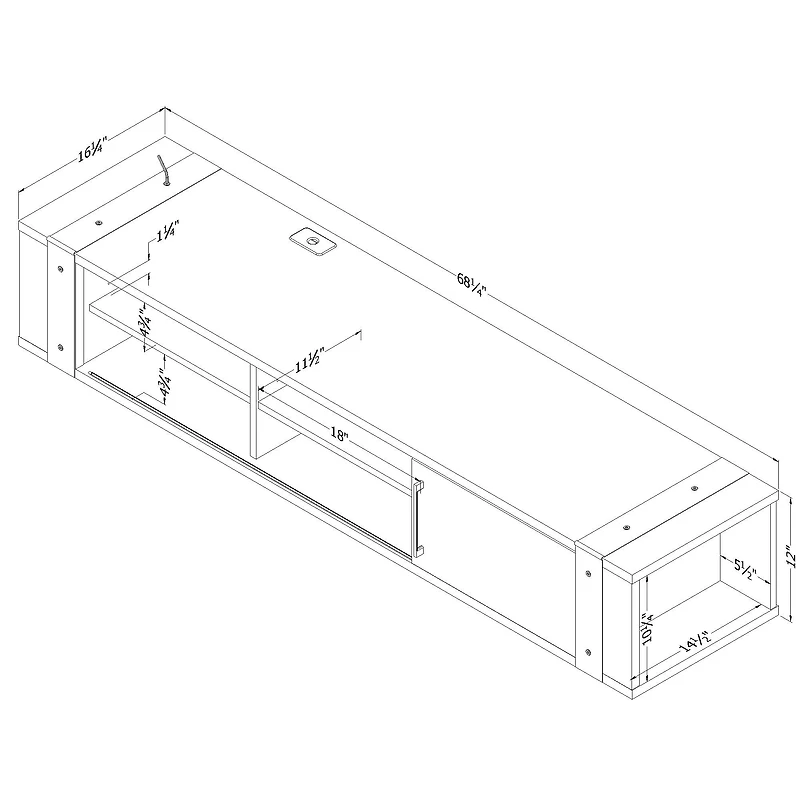Console murale Munich par South Shore Furniture - Pin
