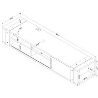 Munich Wall Mounted Media Console in Weathered Oak by South Shore Furniture