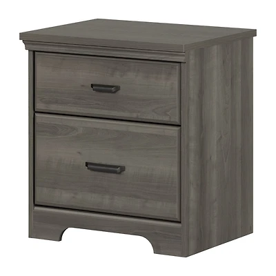 Versa 2-Drawer Nightstand With Storage - Grey