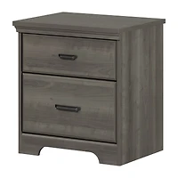Versa 2-Drawer Nightstand With Storage - Grey