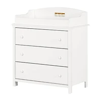 Cloud Table à langer étroite à 3 tiroirs - Blanc pur