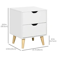 White Nightstand with Drawers