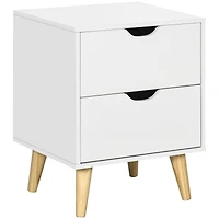 White Nightstand with Drawers