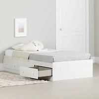 Santa Clara Twin Mates bed - White Pine