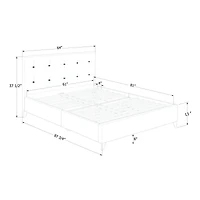 South Shore Furniture Musano Queen Upholstered Complete Bed - Matte Charcoal