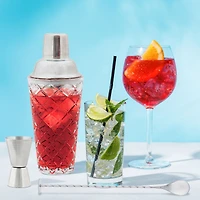 Ensemble mélangeur à cocktail en verre