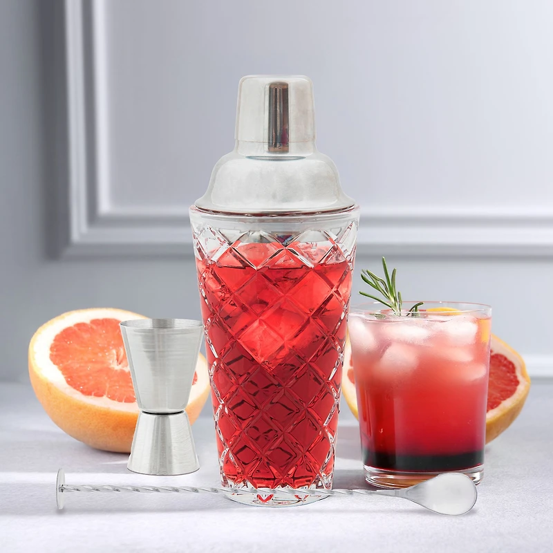 Glass Cocktail Shaker Set