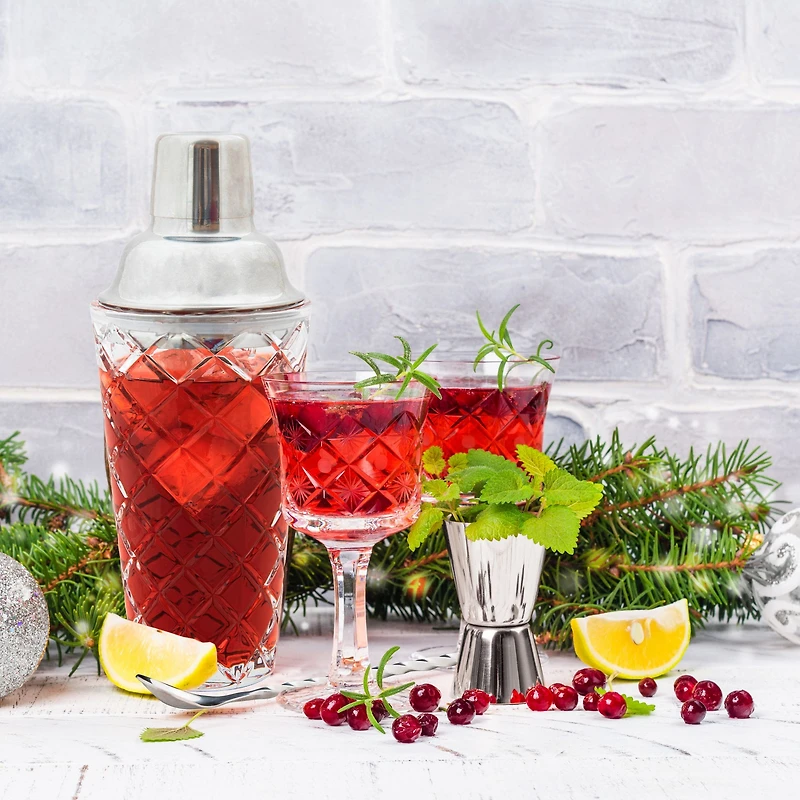 Ensemble mélangeur à cocktail en verre