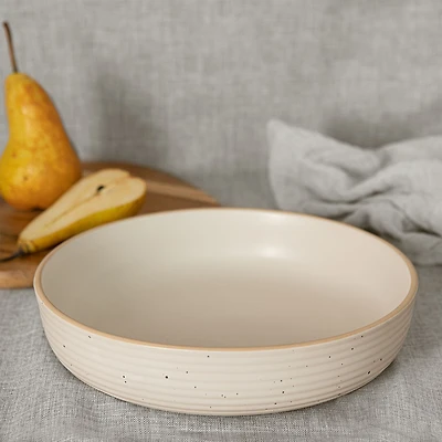 Speckle Porto Dinner Bowl, 22cm - Cream