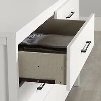 Genesis Commode haute à 5 tiroirs - Blanc pur