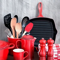 Le Creuset Square Skillet Grill - Red