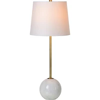 Lampe de Table Naomi en marbre et laiton antique