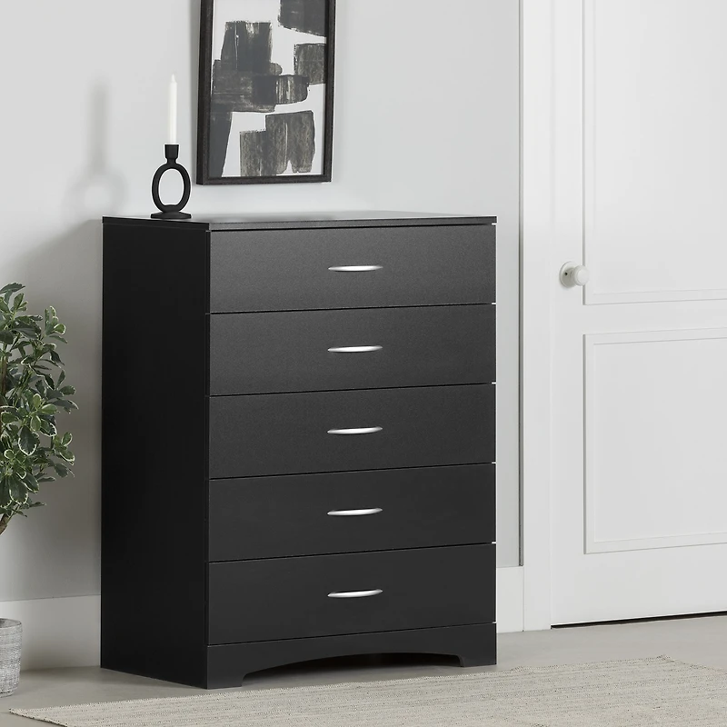 Step One 5-Drawer Chest - Black